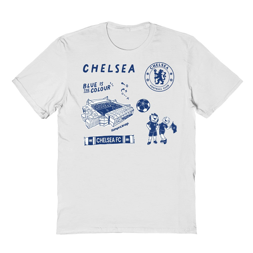 Chelsea Vive La Fete Youth Impressions Icons T-Shirt on sale - White