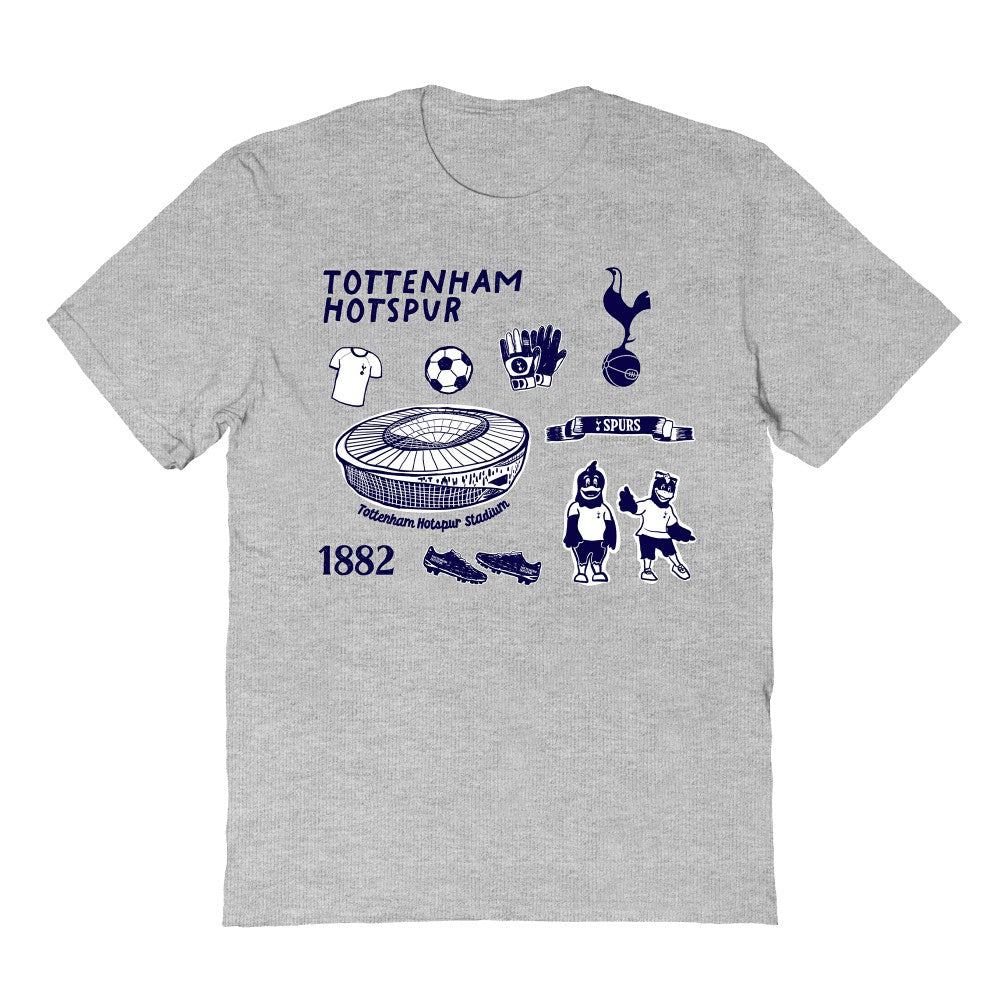 Tottenham Hotspur Vive La Fete Toddler Impressions Icons T-Shirt Sale - Gray