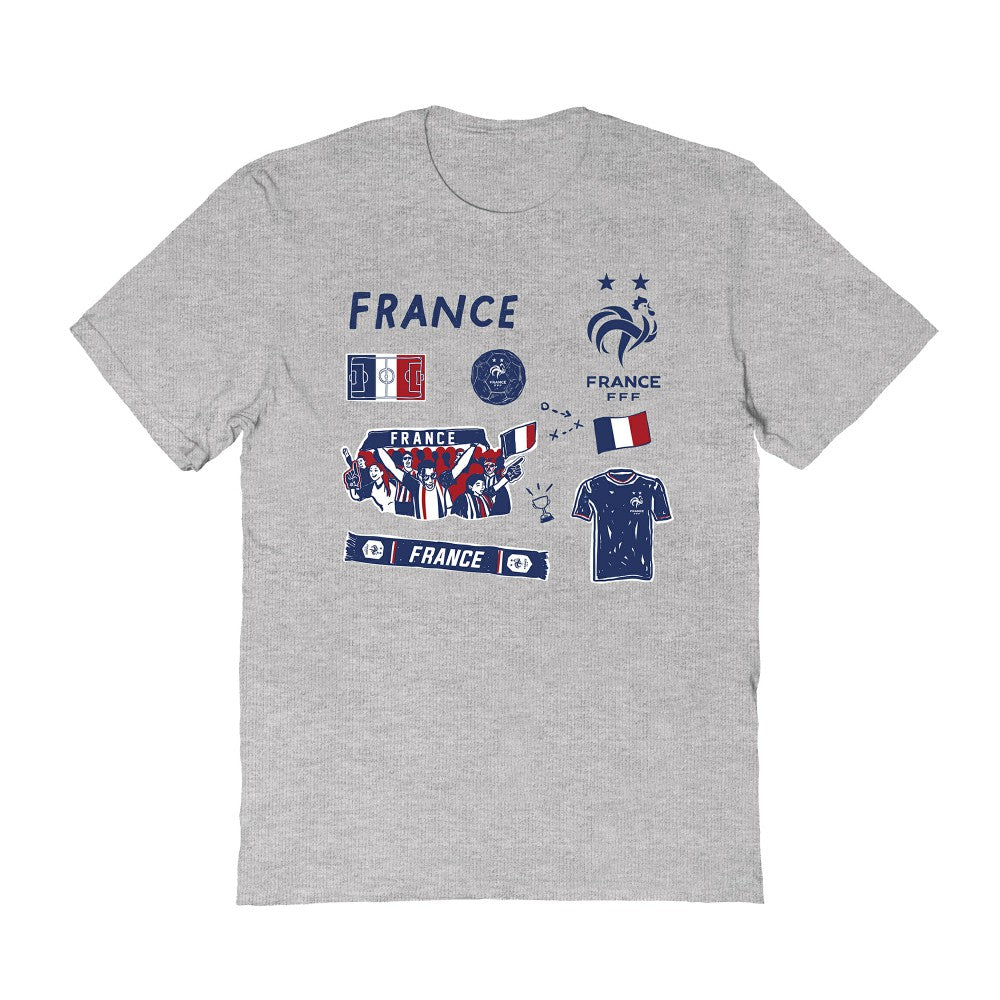 France National Team Vive La Fete Toddler Impressions Icons T-Shirt for sale - Gray