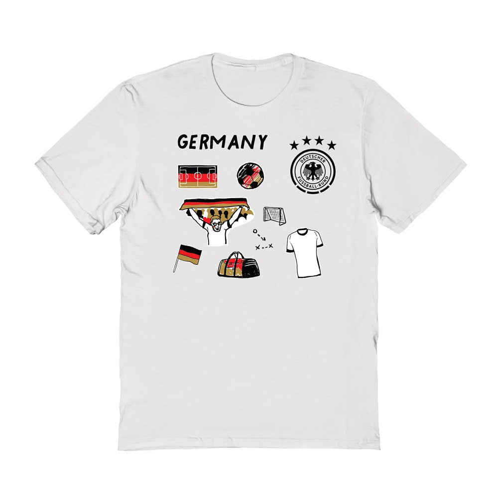 Germany National Team Vive La Fete Toddler Impressions Icons T-Shirt for sale - White