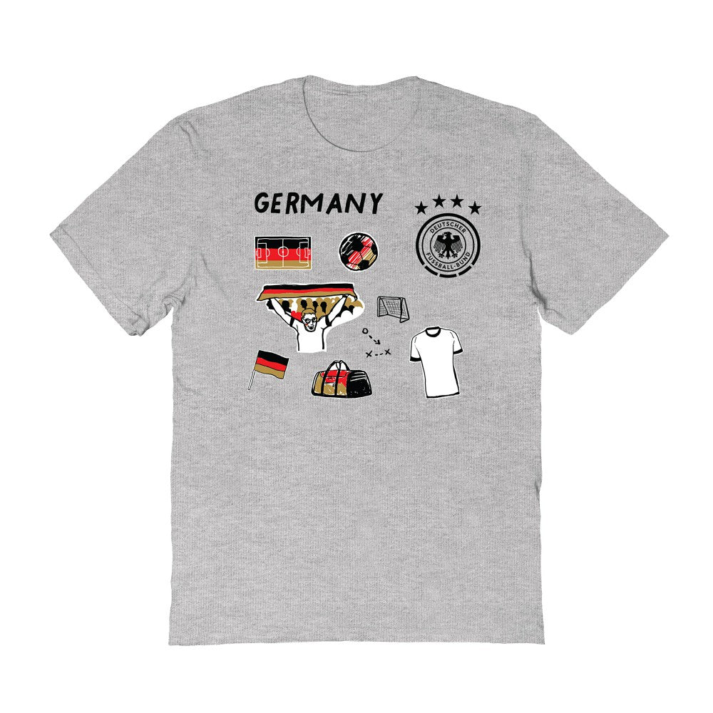 Germany National Team Vive La Fete Toddler Impressions Icons T-Shirt for sale - Gray