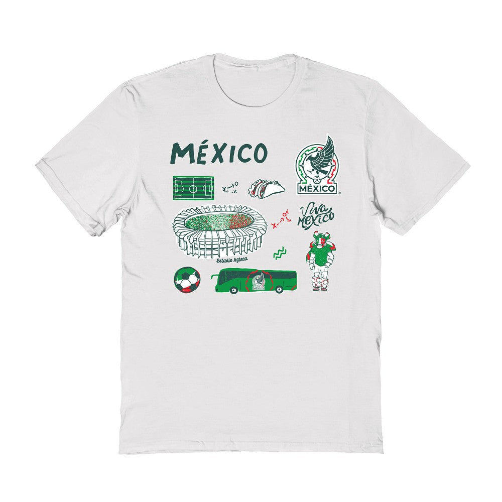 Mexico National Team Vive La Fete Toddler Impressions Icons T-Shirt for sale - White