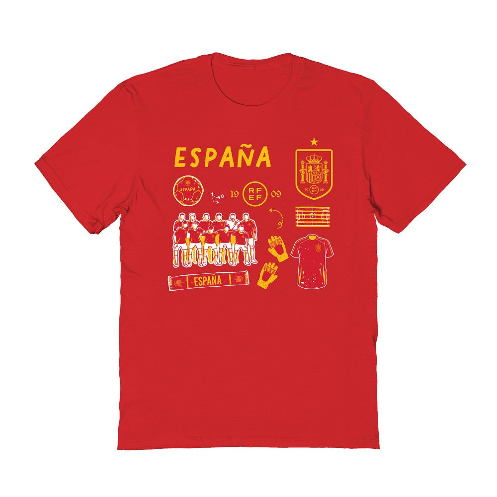 Spain National Team Vive La Fete Toddler Impressions Icons T-Shirt for sale - Red
