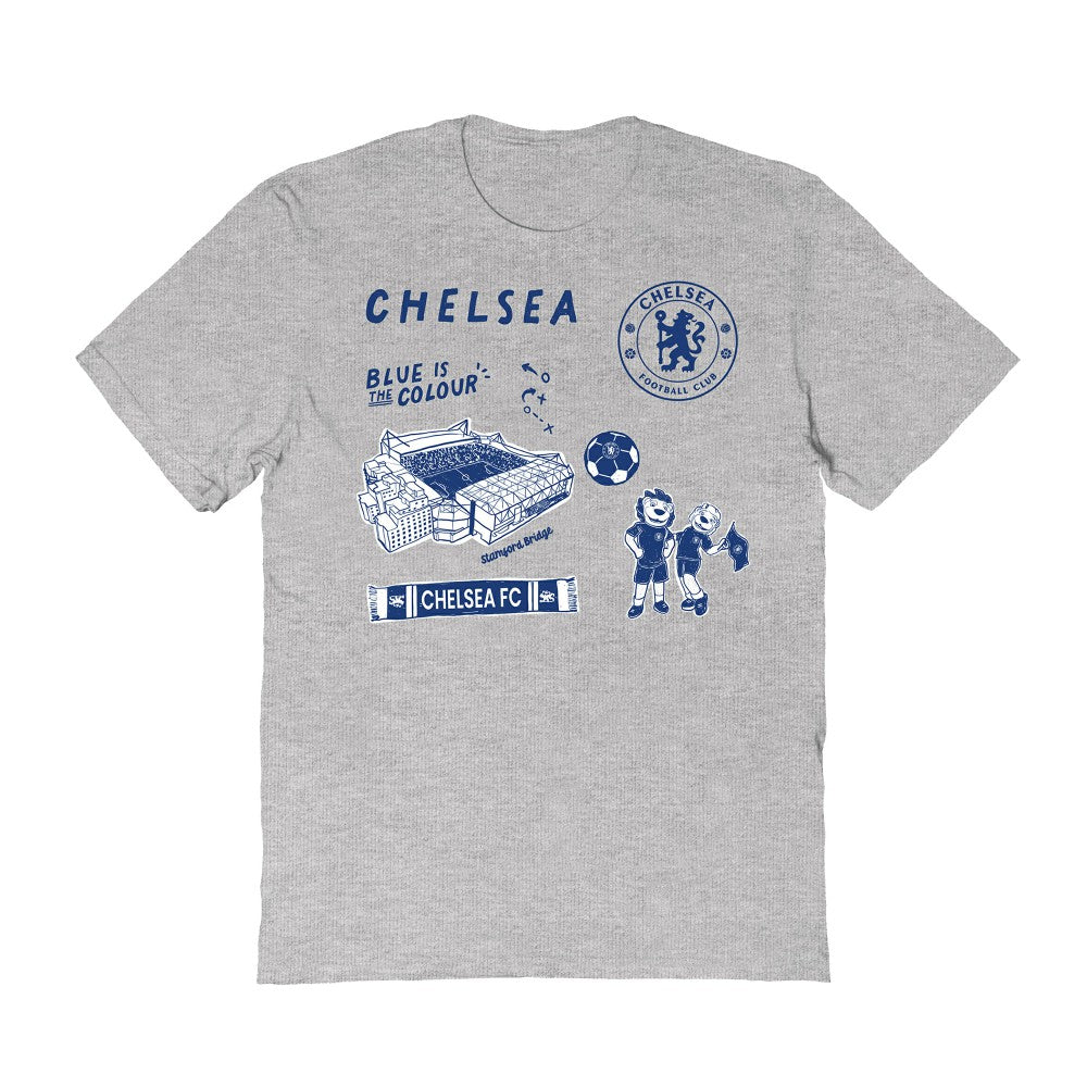 Chelsea Vive La Fete Toddler Impressions Icons T-Shirt on sale - Gray