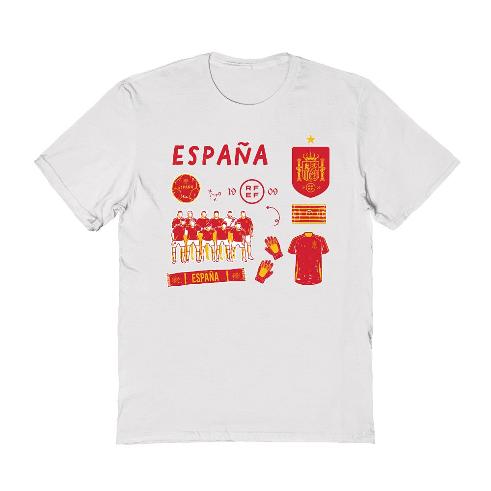 Spain National Team Vive La Fete Toddler Impressions Icons T-Shirt for sale - White
