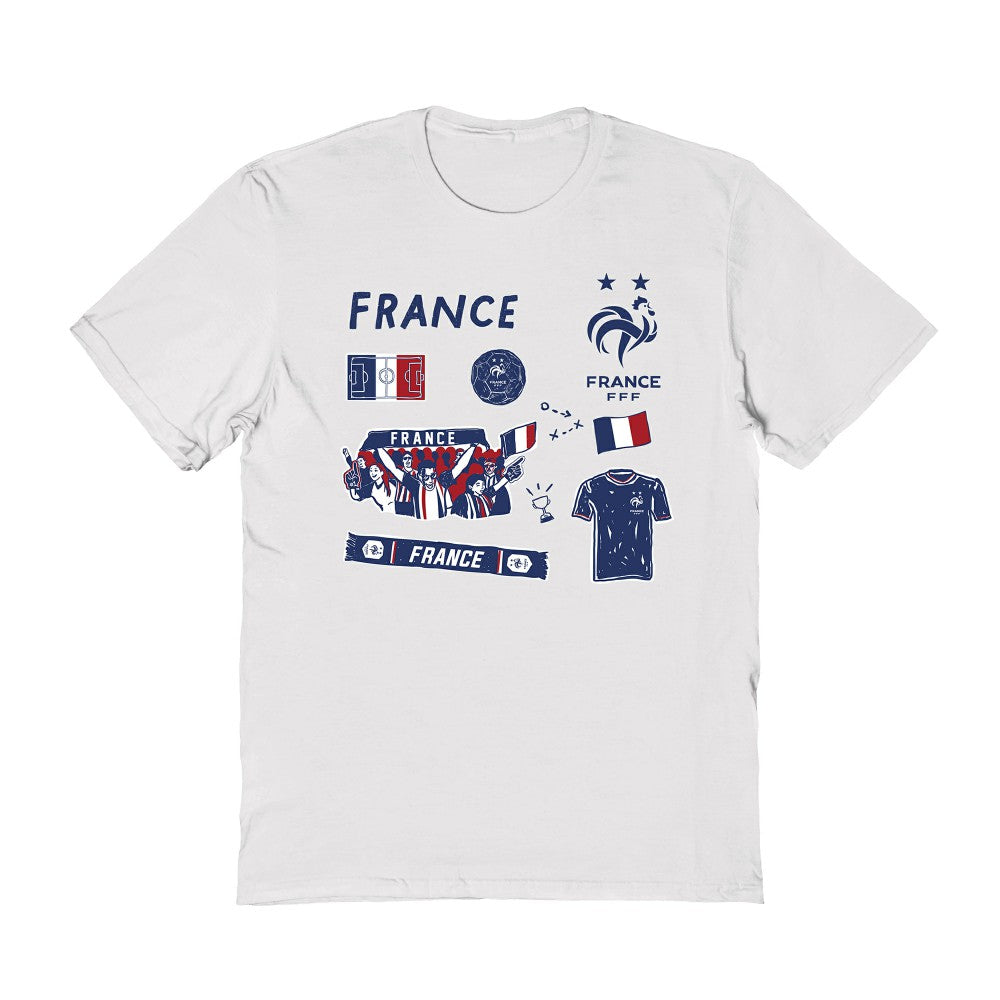 France National Team Vive La Fete Women's Impressions Icons T-Shirt for sale - White