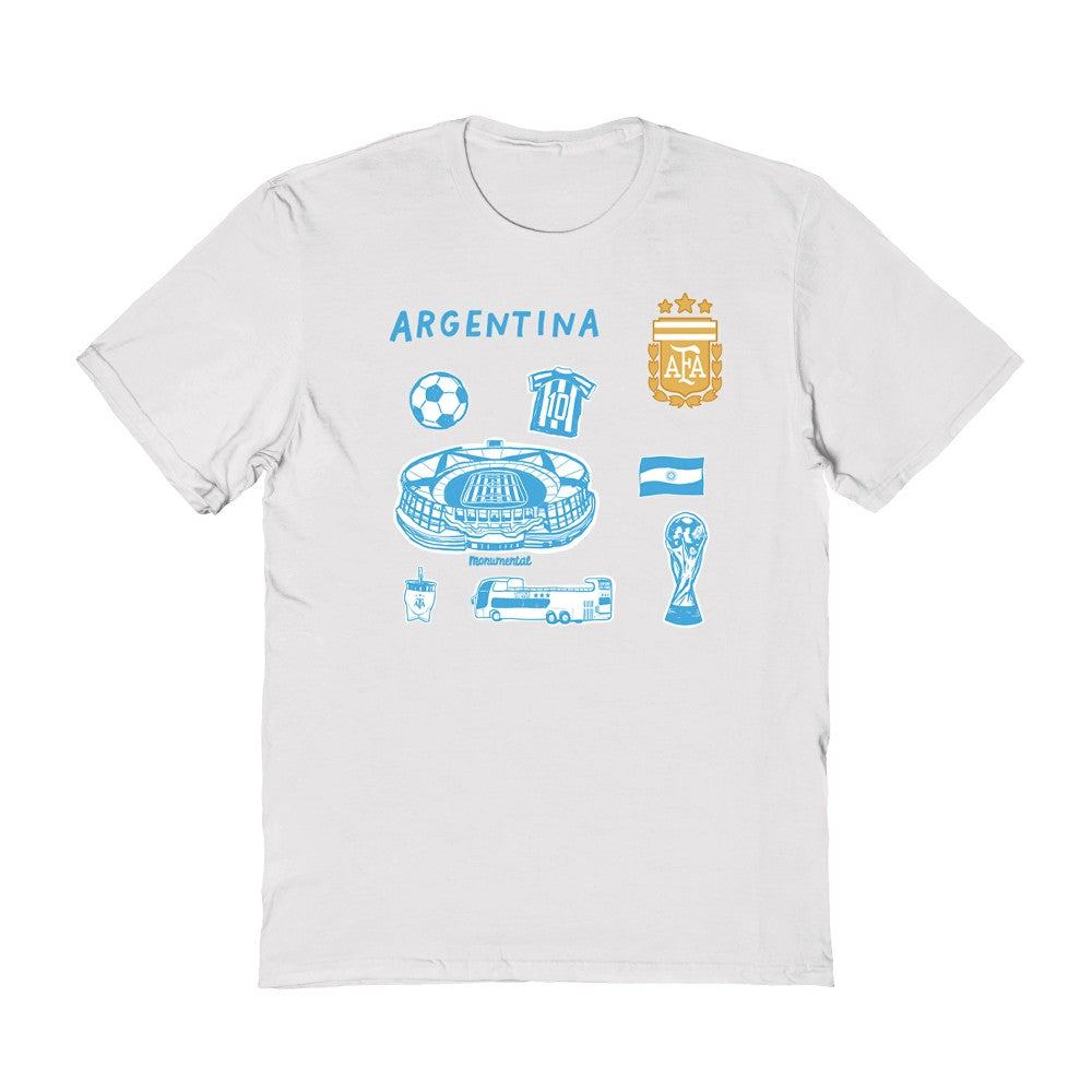 Argentina National Team Vive La Fete Women's Impressions Icons T-Shirt for sale - White
