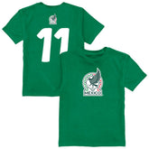 Santiago Gimenez Mexico National Team Vive La Fete Youth Player Name & Number Color Badge T-Shirt