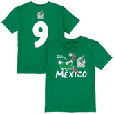 Raúl Jiménez Mexico National Team Vive La Fete Youth Player Name & Number Chilena Style T-Shirt