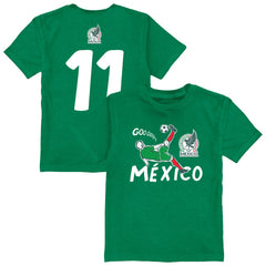 Santiago Gimenez Mexico National Team Vive La Fete Youth Player Name & Number Chilena Style T-Shirt