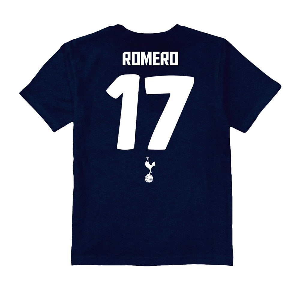 Cristian Romero Tottenham Hotspur Vive La Fete Youth Player Name & Number Chilena Style T-Shirt Sale - Navy