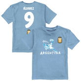 Julián Álvarez Argentina National Team Vive La Fete Youth Player Name & Number Chilena Style T-Shirt