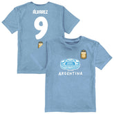 Julián Álvarez Argentina National Team Vive La Fete Youth Player Name & Number Stadium Style T-Shirt