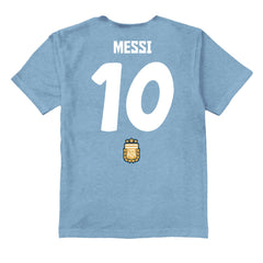 Lionel Messi Argentina National Team Vive La Fete Youth Player Name & Number Stadium Style T-Shirt