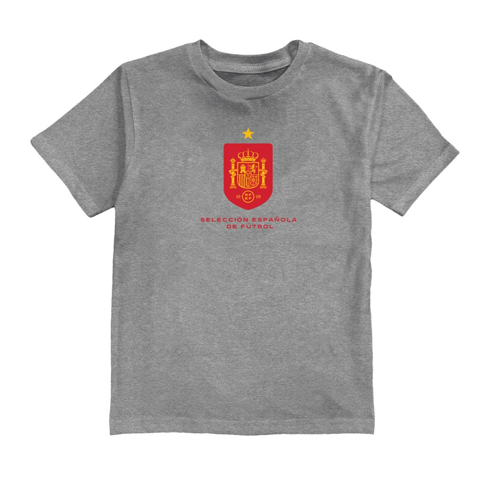 Spain National Team Vive La Fete Toddler Color Badge T-Shirt for sale - Gray