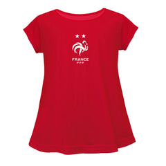 France National Team Vive La Fete Girls Youth Color Badge A-Line Top