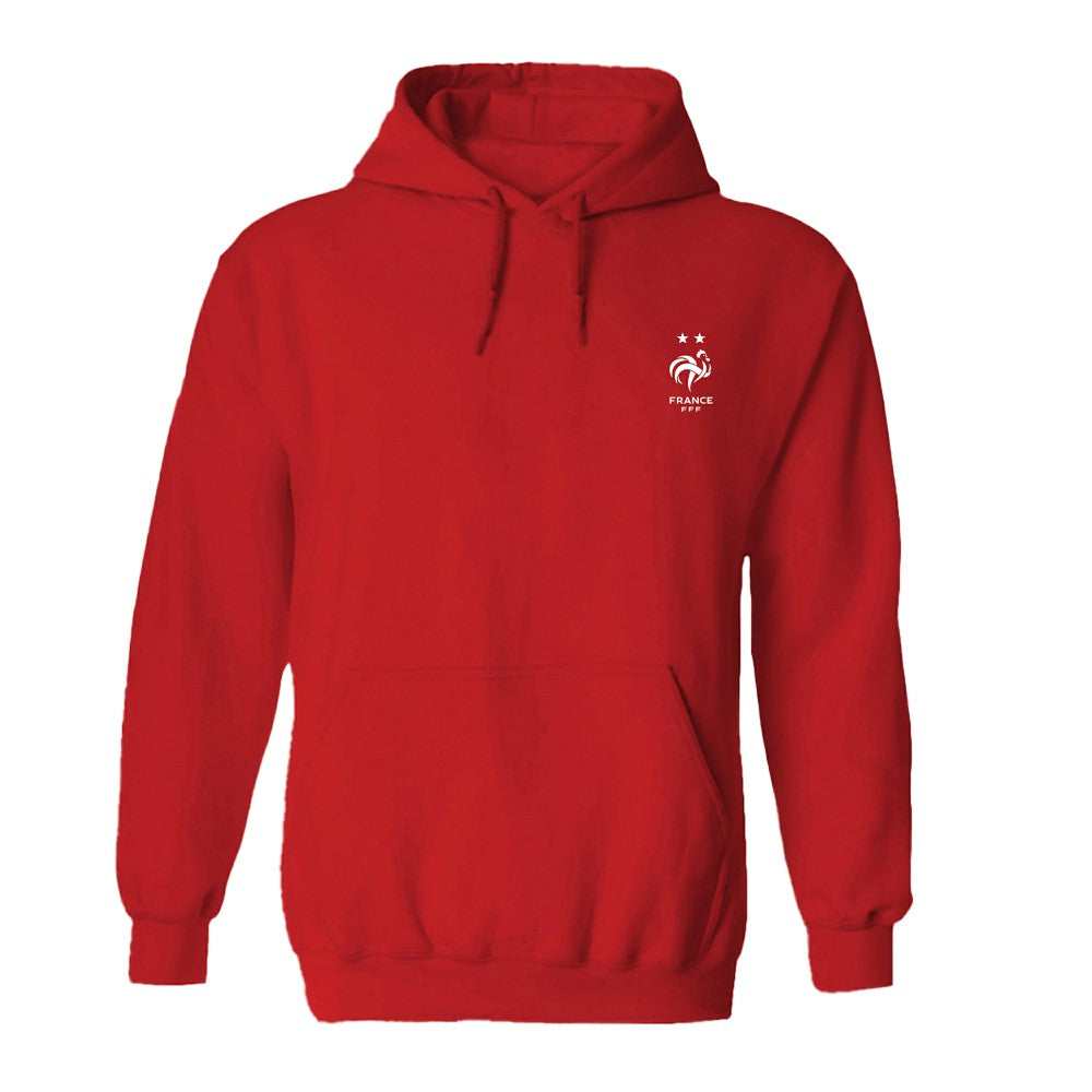 France National Team Vive La Fete Women's Color Badge Fleece Hoodie for sale - Red