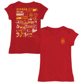 Spain National Team Vive La Fete Girls Youth Impressions Artwork Fitted T-Shirt
