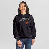 San Francisco Giants WEAR by Erin Andrews Women's Heavyweight Crew Neck Sweatshirt - MLB Sweatshirts