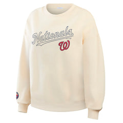 Washington Nationals WEAR by Erin Andrews Women's Heavyweight Crew Neck Sweatshirt - MLB Sweatshirts