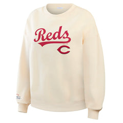 Cincinnati Reds WEAR by Erin Andrews Women's Heavyweight Crew Neck Sweatshirt - MLB Sweatshirts