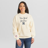 New York Yankees WEAR by Erin Andrews Women's Heavyweight Crew Neck Sweatshirt - MLB Sweatshirts