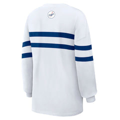 Los Angeles Dodgers WEAR by Erin Andrews Women's Oversized Long Sleeve Striped T-Shirt - MLB T-shirts