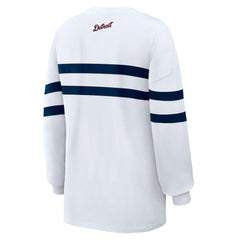 Detroit Tigers WEAR by Erin Andrews Women's Oversized Long Sleeve Striped T-Shirt - MLB T-shirts
