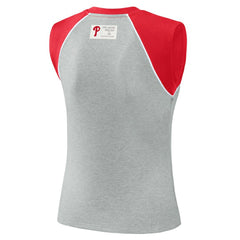 Philadelphia Phillies WEAR by Erin Andrews Women's Cropped Raglan Tank Top - MLB Tanks