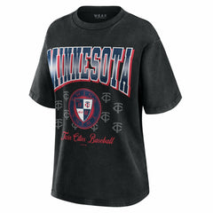Minnesota Twins WEAR by Erin Andrews Women's Oversized Boyfriend T-Shirt - MLB T-shirts