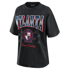 Atlanta Braves WEAR by Erin Andrews Women's Oversized Boyfriend T-Shirt - MLB T-shirts
