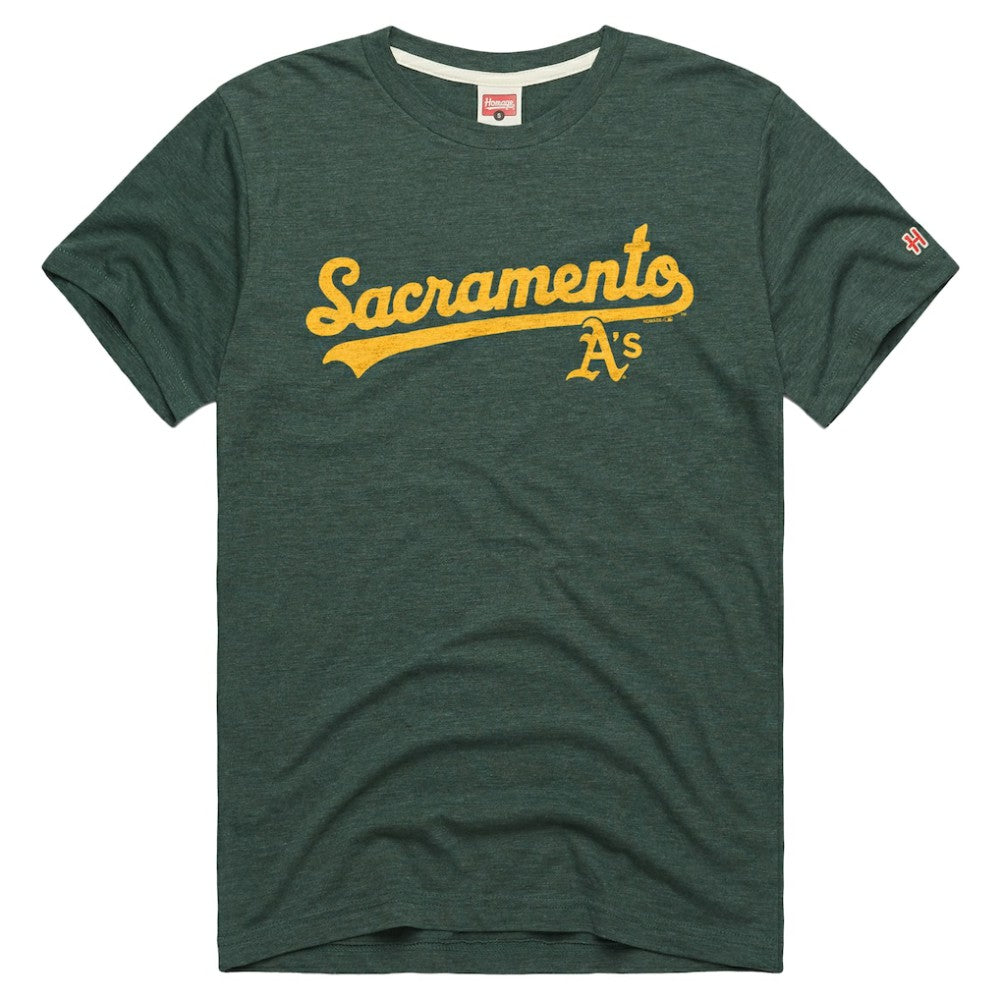 Athletics Homage Tri-Blend Hyperlocal T-Shirt - MLB T-shirts
