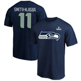 Seattle Seahawks Jaxon Smith-Njigba Super Bowl LX Patch Big & Tall Name & Number T-Shirt | NFL Hot