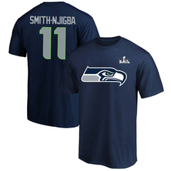Seattle Seahawks Jaxon Smith-Njigba Super Bowl LX Patch Big & Tall Name & Number T-Shirt | NFL Hot