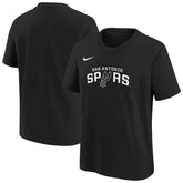 Black San Antonio Spurs Youth Team Essential Logo T-Shirt | NBA