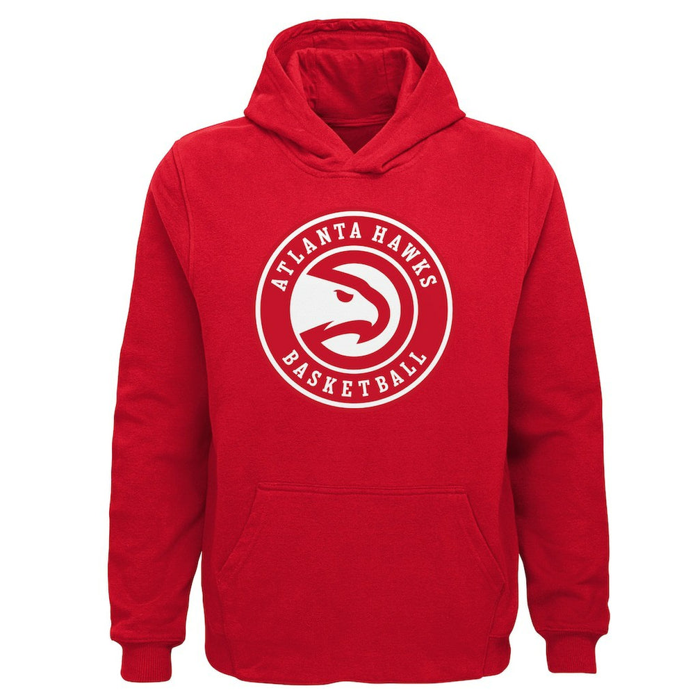 Red Atlanta Hawks Outerstuff Youth Primary Logo Pullover Hoodie | NBA