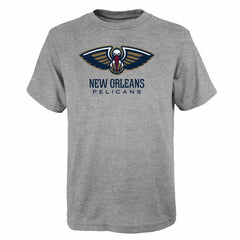 Gray New Orleans Pelicans Outerstuff Youth Primary Logo T-Shirt | NBA