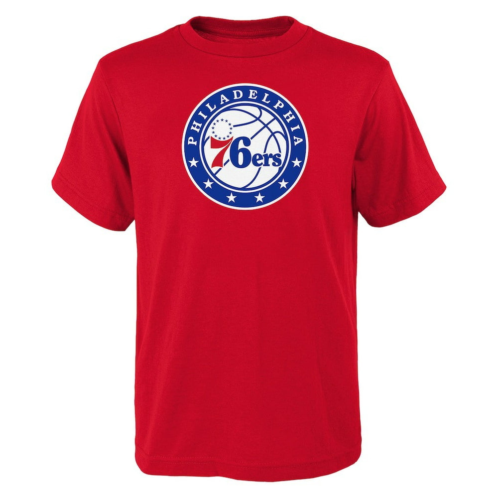 Red Philadelphia 76ers Outerstuff Youth Primary Logo T-Shirt | NBA