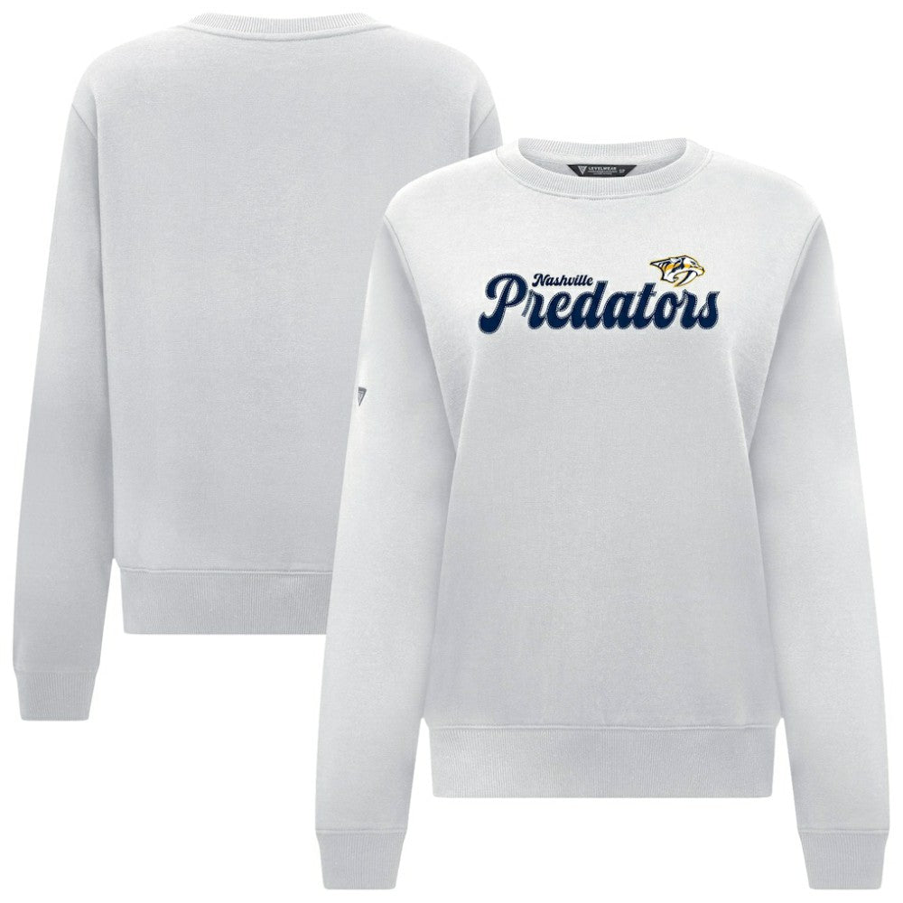 Nashville Predators Levelwear Women's Yvette Big Script Tri-Blend Sweatshirt - NHL Sweatshirts