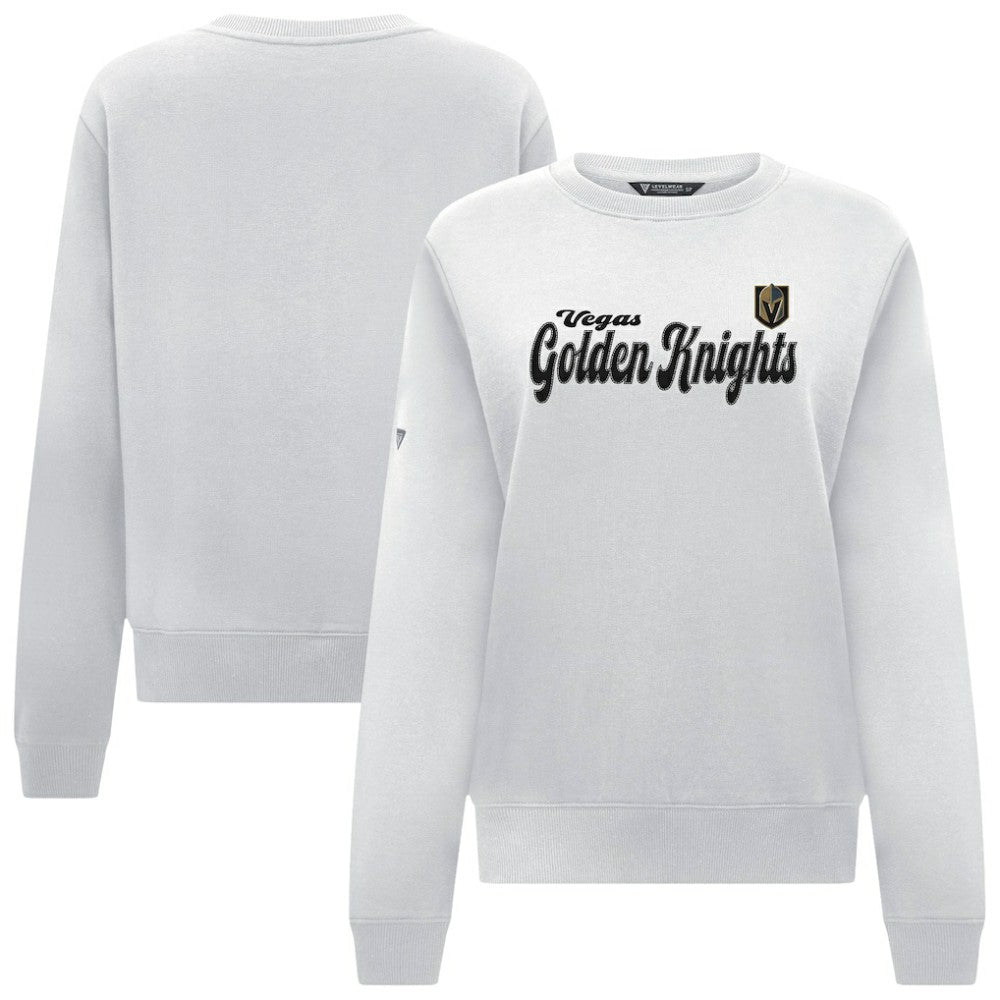 Vegas Golden Knights Levelwear Women's Yvette Big Script Tri-Blend Sweatshirt - NHL Sweatshirts
