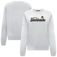 Chicago Blackhawks Levelwear Women's Yvette Big Script Tri-Blend Sweatshirt - NHL Sweatshirts