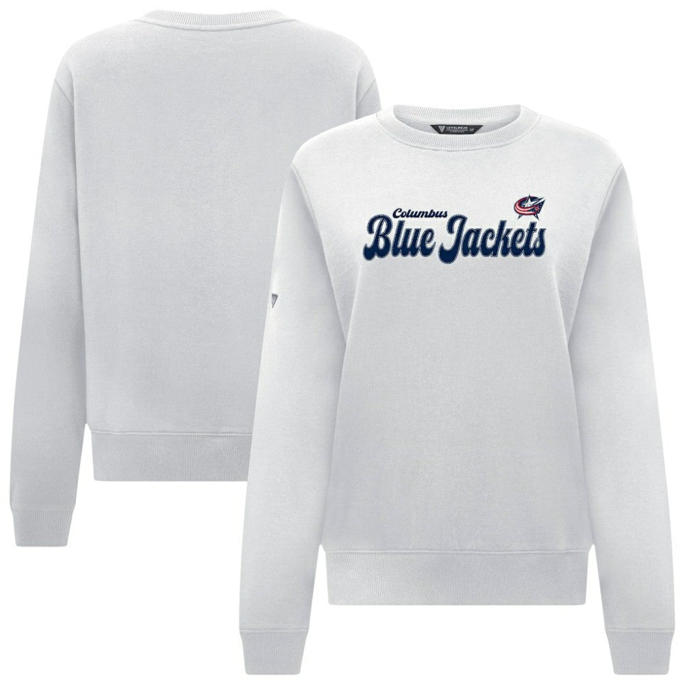 Columbus Blue Jackets Levelwear Women's Yvette Big Script Tri-Blend Sweatshirt - NHL Sweatshirts