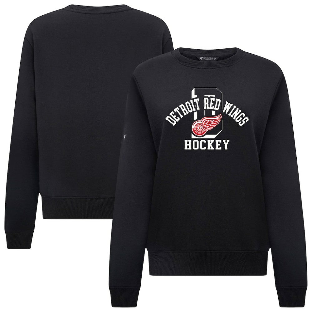 Detroit Red Wings Levelwear Women's Yvette Limelight Big Letter Sweatshirt - NHL Sweatshirts