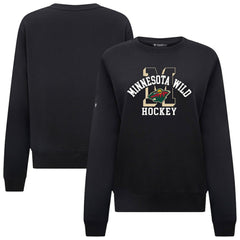 Minnesota Wild Levelwear Women's Yvette Limelight Big Letter Sweatshirt - NHL Sweatshirts