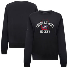 Columbus Blue Jackets Levelwear Women's Yvette Limelight Big Letter Sweatshirt - NHL Sweatshirts