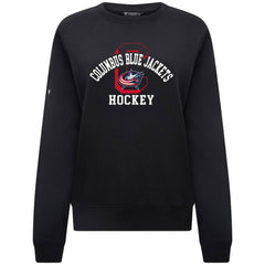 Columbus Blue Jackets Levelwear Women's Yvette Limelight Big Letter Sweatshirt - NHL Sweatshirts