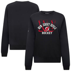New Jersey Devils Levelwear Women's Yvette Limelight Big Letter Sweatshirt - NHL Sweatshirts