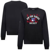 New York Rangers Levelwear Women's Yvette Limelight Big Letter Sweatshirt - NHL Sweatshirts