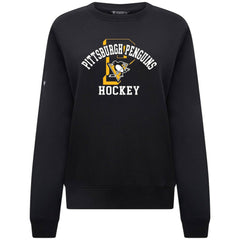Pittsburgh Penguins Levelwear Women's Yvette Limelight Big Letter Sweatshirt - NHL Sweatshirts