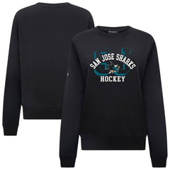 San Jose Sharks Levelwear Women's Yvette Limelight Big Letter Sweatshirt - NHL Sweatshirts